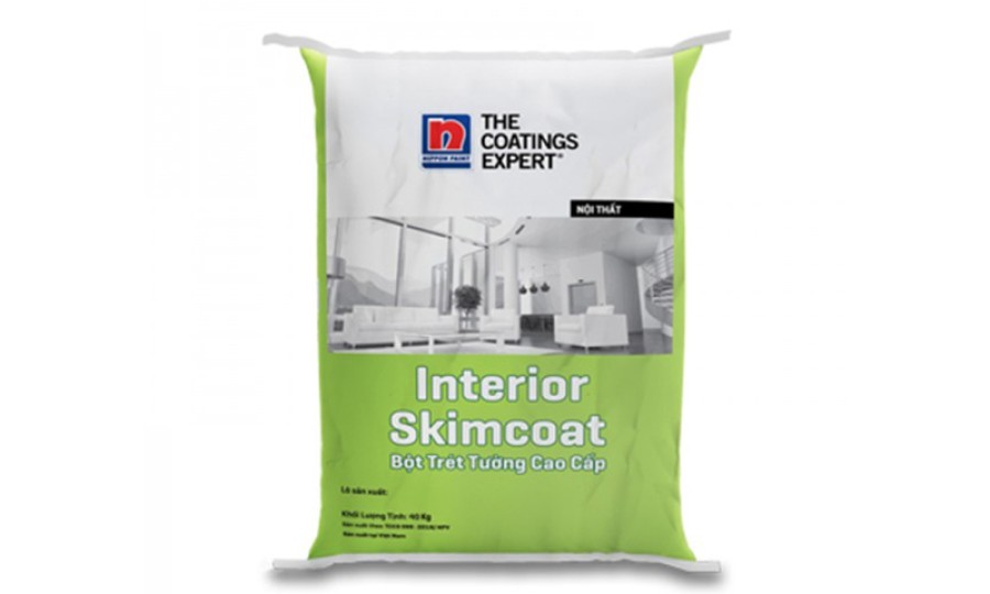 Bột trét tường nội thất cao cấp Nippon Skimcoat - 40kg